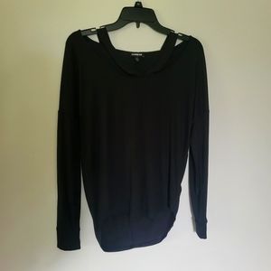 Express black peek a boo/cut neckline women's XS